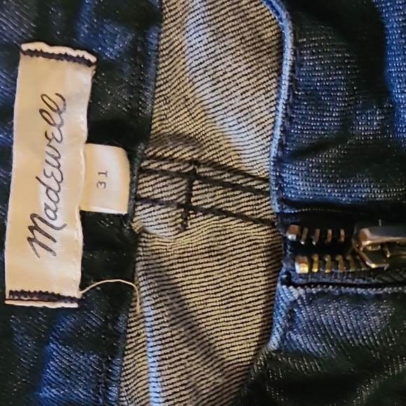 Madewell* Denim Mini Skirt* Two Way Zipper* Dark Blue* Sz 31 - Picture 5 of 5